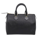 LOUIS VUITTON Epi Speedy 25 Hand Bag Noir M43012 LV Auth 202051V-2