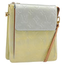 LOUIS VUITTON Monogram Vernis Motto Accessory Pouch Gris M91030 LV Auth 202054-1