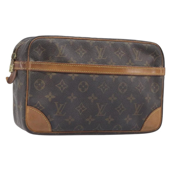 LOUIS VUITTON Monogram Compiegne 28 Clutch Bag M51845 LV Auth 202058