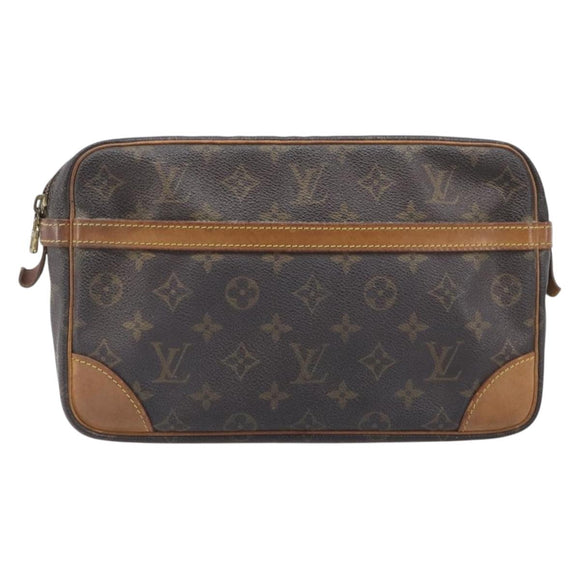 LOUIS VUITTON Monogram Compiegne 28 Clutch Bag M51845 LV Auth 202058
