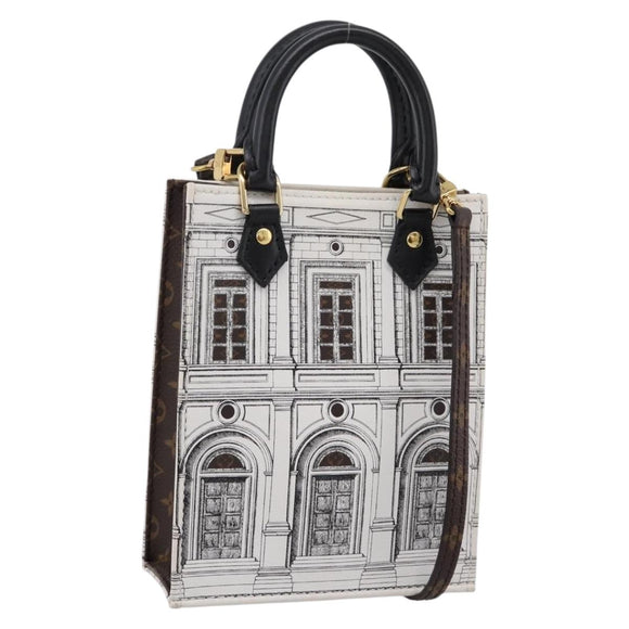 LOUIS VUITTON Monogram Fornasetti Petit Sac Plat Bag M80991 LV Auth 202068SAM