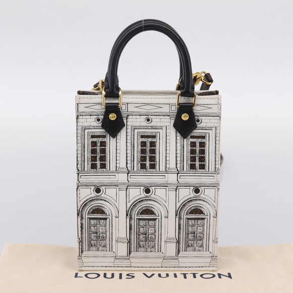 LOUIS VUITTON Monogram Fornasetti Petit Sac Plat Bag M80991 LV Auth 202068SAM