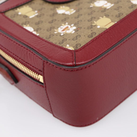 GUCCI Micro GG Supreme Doraemon Collaboration Bag PVC Beige 655596 Auth 202069M