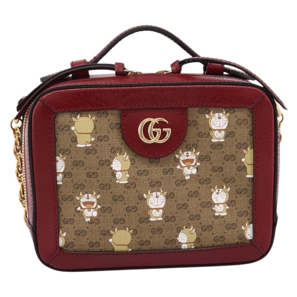 GUCCI Micro GG Supreme Doraemon Collaboration Bag PVC Beige 655596 Auth 202069M