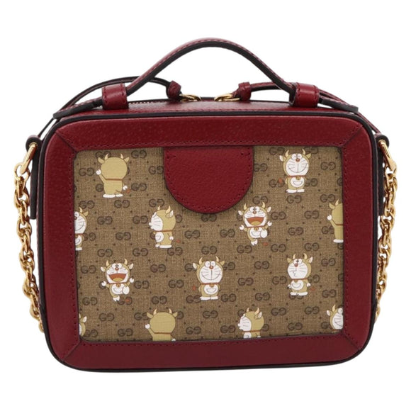 GUCCI Micro GG Supreme Doraemon Collaboration Bag PVC Beige 655596 Auth 202069M