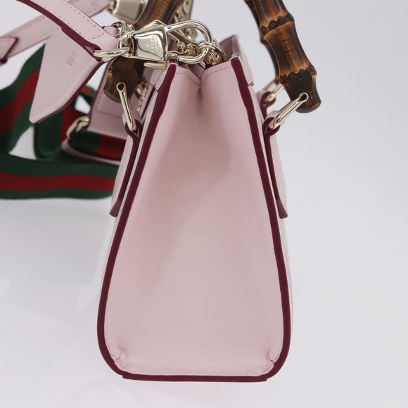 GUCCI Yuko Higuchi Bamboo Diana Small Tote Bag 3way Pink 841488 Auth 202070SM