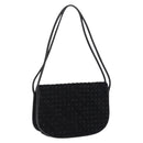 BOTTEGA VENETA INTRECCIATO Shoulder Bag Fur Black Auth 202071-1
