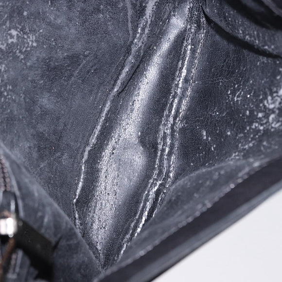 BOTTEGA VENETA INTRECCIATO Shoulder Bag Fur Black Auth 202071