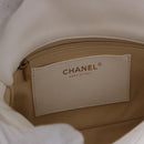 CHANEL Matelasse Chain Shoulder Bag Leather White Gold Tone CC Auth 202072SAM-11