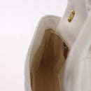 CHANEL Matelasse Chain Shoulder Bag Leather White Gold Tone CC Auth 202072SAM-22