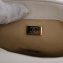 CHANEL Matelasse Chain Shoulder Bag Leather White Gold Tone CC Auth 202072SAM-12