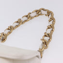 CHANEL Matelasse Chain Shoulder Bag Leather White Gold Tone CC Auth 202072SAM-8