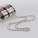 CHANEL Mini Matelasse 20 Chain Shoulder Bag tweed White Silver CC Auth 202073SM-7