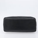 PRADA Hand Bag Leather Black Silver Auth 202075A-10