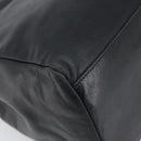 PRADA Hand Bag Leather Black Silver Auth 202075A-14