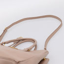 PRADA Galleria Hand Bag Saffiano 2way Pink Gold Tone Auth 202076V-15