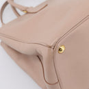 PRADA Galleria Hand Bag Saffiano 2way Pink Gold Tone Auth 202076V-19