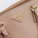 PRADA Galleria Hand Bag Saffiano 2way Pink Gold Tone Auth 202076V-20