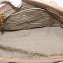 PRADA Galleria Hand Bag Saffiano 2way Pink Gold Tone Auth 202076V-10