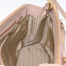 PRADA Galleria Hand Bag Saffiano 2way Pink Gold Tone Auth 202076V-22