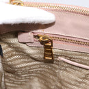 PRADA Galleria Hand Bag Saffiano 2way Pink Gold Tone Auth 202076V-24