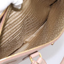 PRADA Galleria Hand Bag Saffiano 2way Pink Gold Tone Auth 202076V-27