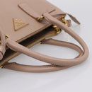 PRADA Galleria Hand Bag Saffiano 2way Pink Gold Tone Auth 202076V-7