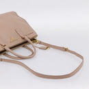 PRADA Galleria Hand Bag Saffiano 2way Pink Gold Tone Auth 202076V-8