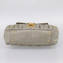 Miu Miu Vitellolux Hand Bag Leather 2way Green Gold Tone Auth 202078V-11