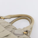 Miu Miu Vitellolux Hand Bag Leather 2way Green Gold Tone Auth 202078V-8