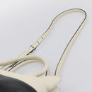 Miu Miu Vitellolux Hand Bag Leather 2way Black White Auth 202079V-9