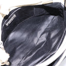 Miu Miu Vitellolux Hand Bag Leather 2way Black White Auth 202079V-11