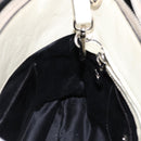 Miu Miu Vitellolux Hand Bag Leather 2way Black White Auth 202079V-16