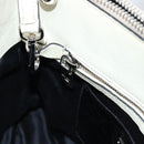 Miu Miu Vitellolux Hand Bag Leather 2way Black White Auth 202079V-17
