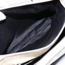 Miu Miu Vitellolux Hand Bag Leather 2way Black White Auth 202079V-20