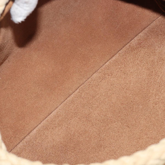 Miu Miu Tote Bag Leather Brown Beige Auth 202080V
