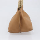 Miu Miu Tote Bag Leather Brown Beige Auth 202080V-3
