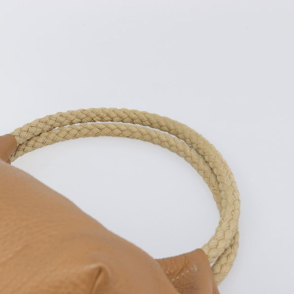 Miu Miu Tote Bag Leather Brown Beige Auth 202080V