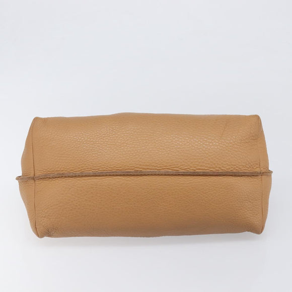 Miu Miu Tote Bag Leather Brown Beige Auth 202080V