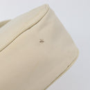 PRADA Accessory Pouch Nylon Beige Silver Auth 202088-6