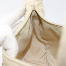 PRADA Accessory Pouch Nylon Beige Silver Auth 202088-22