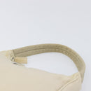 PRADA Accessory Pouch Nylon Beige Silver Auth 202088-10