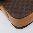 CELINE Macadam Horse Carriage Shoulder Bag PVC Brown Gold Tone Auth 202089A-11