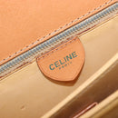 CELINE Macadam Horse Carriage Shoulder Bag PVC Brown Gold Tone Auth 202089A-16