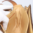 CELINE Macadam Horse Carriage Shoulder Bag PVC Brown Gold Tone Auth 202089A-18