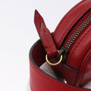 GUCCI GG Marmont Waist Bag Leather Red Gold Tone 476434 Auth 202090V-9