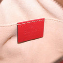 GUCCI GG Marmont Waist Bag Leather Red Gold Tone 476434 Auth 202090V-19