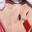 GUCCI GG Marmont Waist Bag Leather Red Gold Tone 476434 Auth 202090V-21
