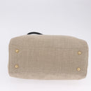 FENDI Chameleon Hand Bag Canvas 2way Beige Gold Tone 8BL114 Auth 202092-10