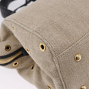 FENDI Chameleon Hand Bag Canvas 2way Beige Gold Tone 8BL114 Auth 202092-13